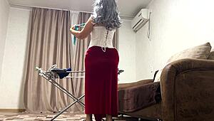 he stretched an old milf's big ass in homemade anal fucking