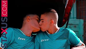 staxus my colleague cant resist the exhilaration after training