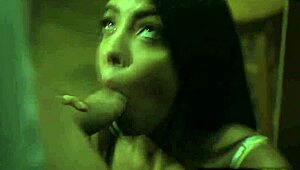 Latina wife facesits stepbrother-in-law in cheating blowjob and lick.