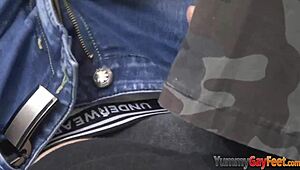 gay twink in a kinky feet session