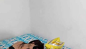 my stepmother moans so excitingly during her new year's threesome with husband and stepson