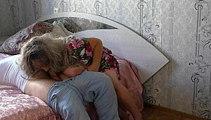 Big Stepmom Flashes Huge Tits for Blowjob Before Anal Pounding