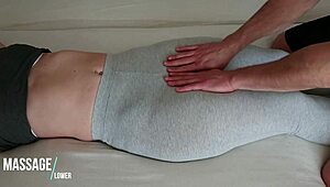 hey, wanna touch her teen pussy in yoga pants?