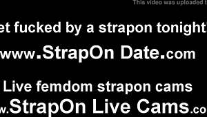 Dominant Babe Pegs White Ass with Strapon in Interracial Femdom Session for First Time