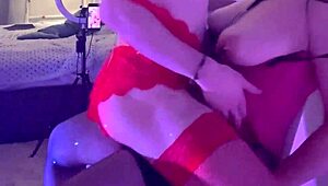 Wife cheats on husband by fucking bitch in stockings