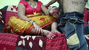 just watched bhabhi in yellow saree pleasing her devar real good.