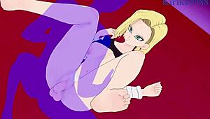 android 18 and videl get pounded hard in dragon ball hentai action