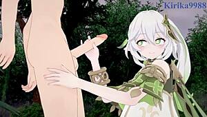 Nahida and Yoimiya have intense sex.