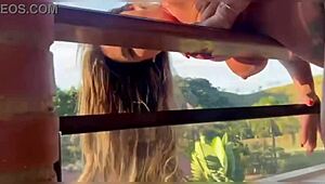 Wife waits for husband to leave and fucks the muscular gardener?