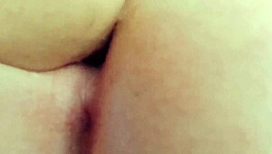 Petite stepsister's shaved pussy licked and masturbated intensely