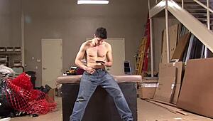 The horny guy gets to work sucking the monster cock for a facial cumshot.