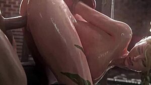 よ、ストリートファイターのキャミー・ホワイトがラウンド1で中出しアニメ！ 😲