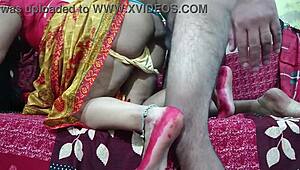 just watched bhabhi in yellow saree pleasing her devar real good.