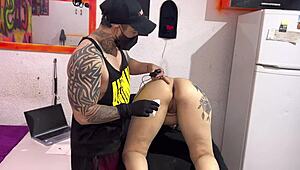 Tattoo artist copies anita's design on my ass