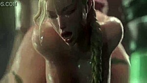 Yo, Street Fighter Cammy White gets creampied in round 1 animation! 😲