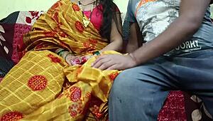 just watched bhabhi in yellow saree pleasing her devar real good.