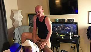 Gay black twink gets plugged by daddy's big cock