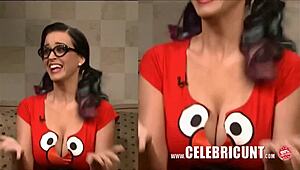 what’s hiding under Katy Perry’s skirt with huge milf curves?