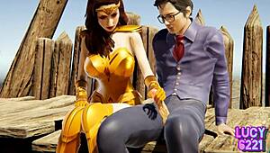 wonder woman rewards clark kent intimately