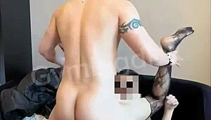 omg, me n my handsome asian bf fuckin bareback in lingerie!