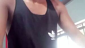 I saw two young guys at the gym and then one went to fuck the stranger, cumming inside her