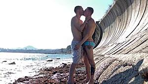 Gay Beach Sex with Falcon Al and Oliver Strelly