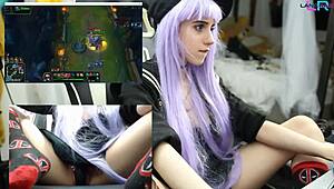 Teen masturbating during League of Legends URF!
