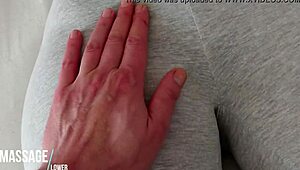 hey, wanna touch her teen pussy in yoga pants?