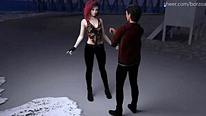 Rebel teen flashes big ass and tits to stranger on bus.