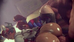 Animation 3d overwatch features creampie and assfucking scenes