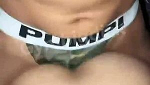 couple gay asian amateur fucks bareback in lingerie sexy