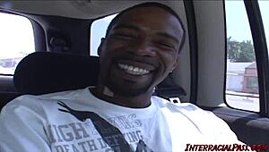 Hey, watch this pretty girl take two black guys!