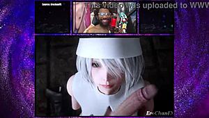 Tight Bald Pussy Nun 2B Gets Fucked and Splattered with Cum. In 3D Hentai.