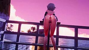 Konosuba hentai sex in bikini anime 😏