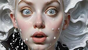 anime hentai fans witness epic blowbang with 100 ai facials. a true bukkake art show!