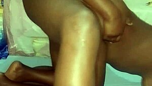 Amateur couple has rough sex and double penetration in different positions