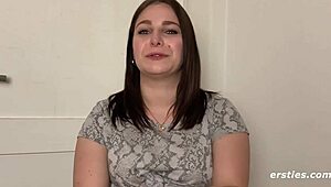 Emma Masturbates Her Shaved Pussy for the Camera with Intense Fingering