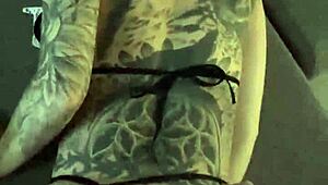 French Blonde Maid in Anal Action with Cum on Tits