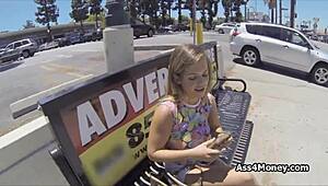 Intense pickup leads to hardcore fucking of bigtit teen with monster cock