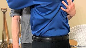 Alex Andrews FUCKING and SUCKING that GAY COCK at work!