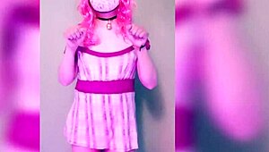 Trailer tranny Maddy Diamond squirts hard with an anal enema toy!