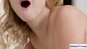 i'm licking and fingering my petite teen 18+ bff's shaved pussy while she kisses me