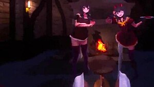 I'm in konosuba, riding and deepthroating in this hot group scene