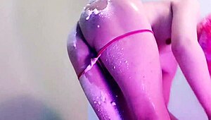 Trailer tranny Maddy Diamond squirts hard with an anal enema toy!