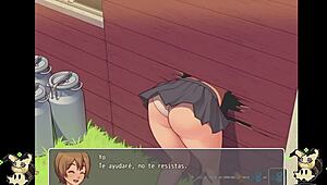 Country hentai game with accident and lesbian scenes