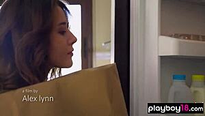 european beauty strips to show her perfect body on camera