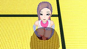 cute girl in maid costume makes my big cock so exited, 3d hentai 83