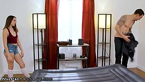 NURU MASSAGE teen fakes being MASSEUSE for HOT CLIENT!