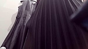 Hey! Italian Chubby Stepmom Drags You to Try Leather Dresses in Public!