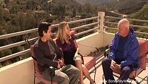 Big Tits Blonde Wife Turns Swinger